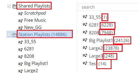 playlist groups and filter